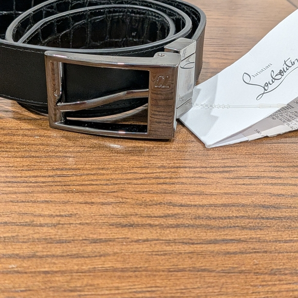 Christian Louboutin Black Leather Belt - Picture 5 of 9